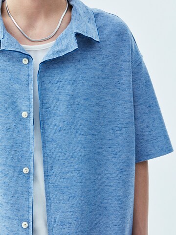 VAMOS CLO Comfort fit Button Up Shirt 'Minneapolis' in Blue