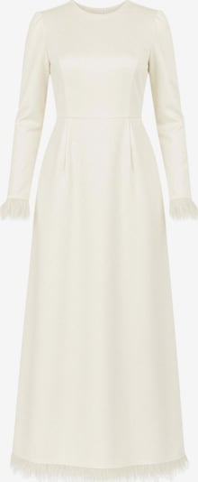 fashionshowcase Abendkleid 'Feather Grace' in weiß, Produktansicht