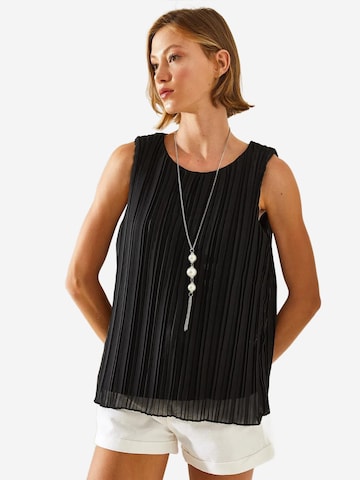 Bianco Lucci Blouse in Zwart