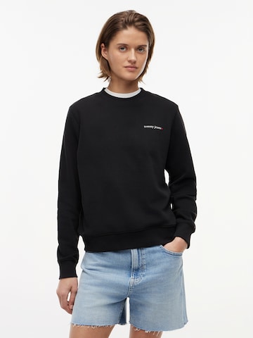 Tommy Jeans Свитшот 'ESS' в Черный: спереди