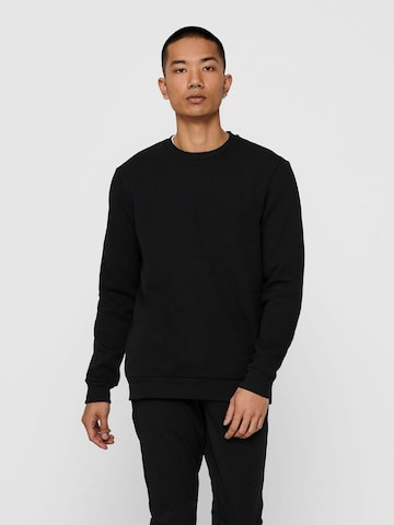 Only & SonsRegular Fit Sweater majica 'Ceres' - crna boja: prednji dio