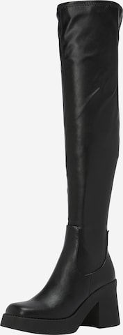 STEVE MADDEN Over the Knee Boots 'Seasons' in Black: front