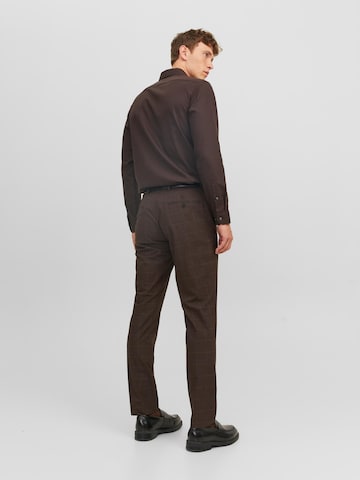 JACK & JONES - Slimfit Pantalón de pinzas 'Solaris' en marrón