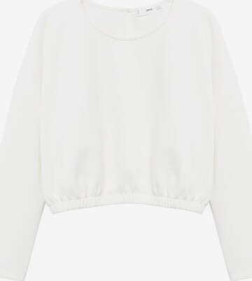 MANGO Sweatshirt 'NOA' i vit: framsida