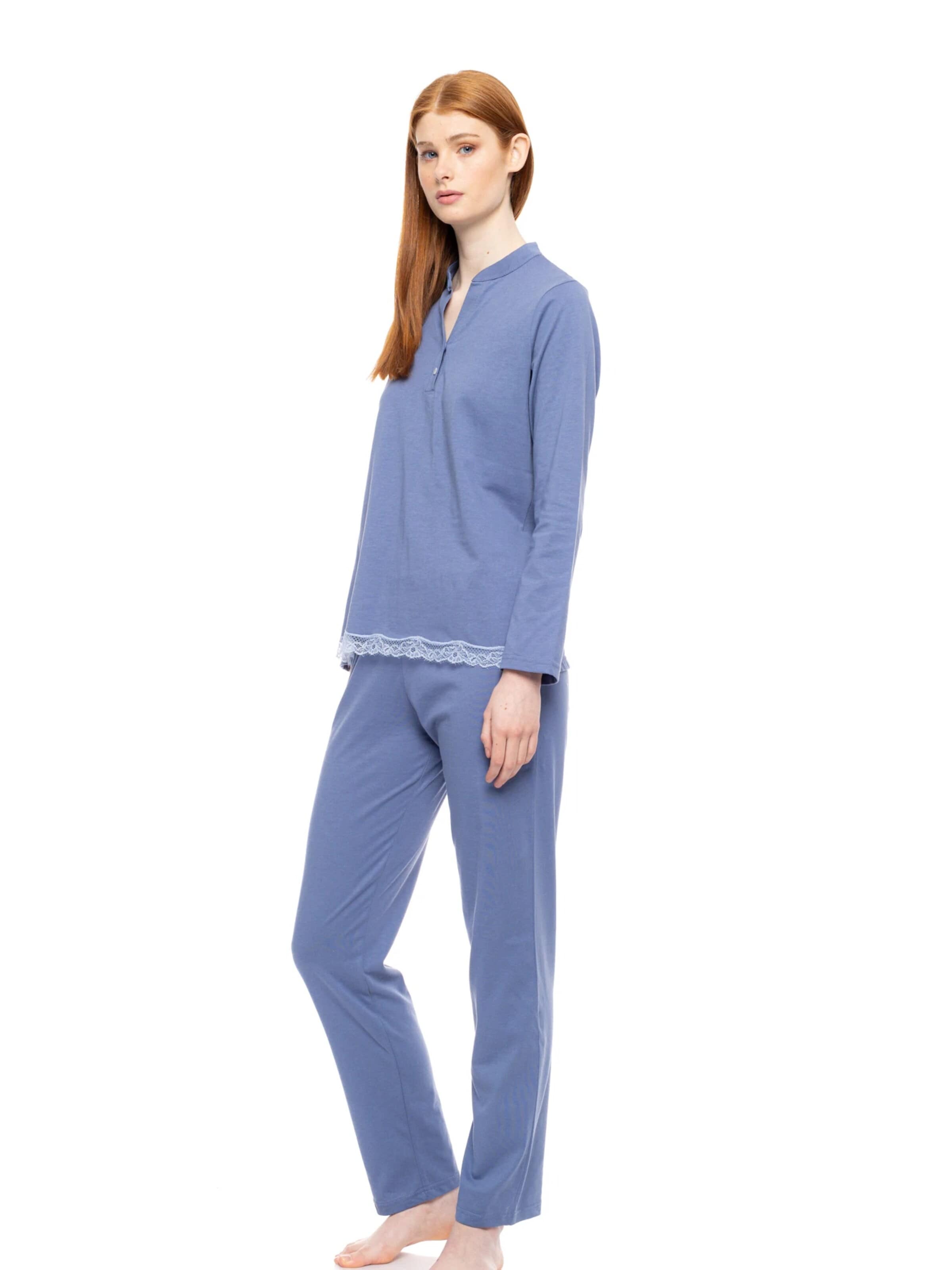 Pink Label - Pijama 'PYJAMA DREAM SOLID' en azul