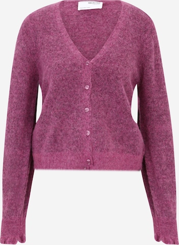 Selected Femme Petite Knit Cardigan 'SIA' in Pink: front