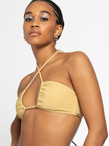 Alife and Kickin Bandeau Bikini top in Gold