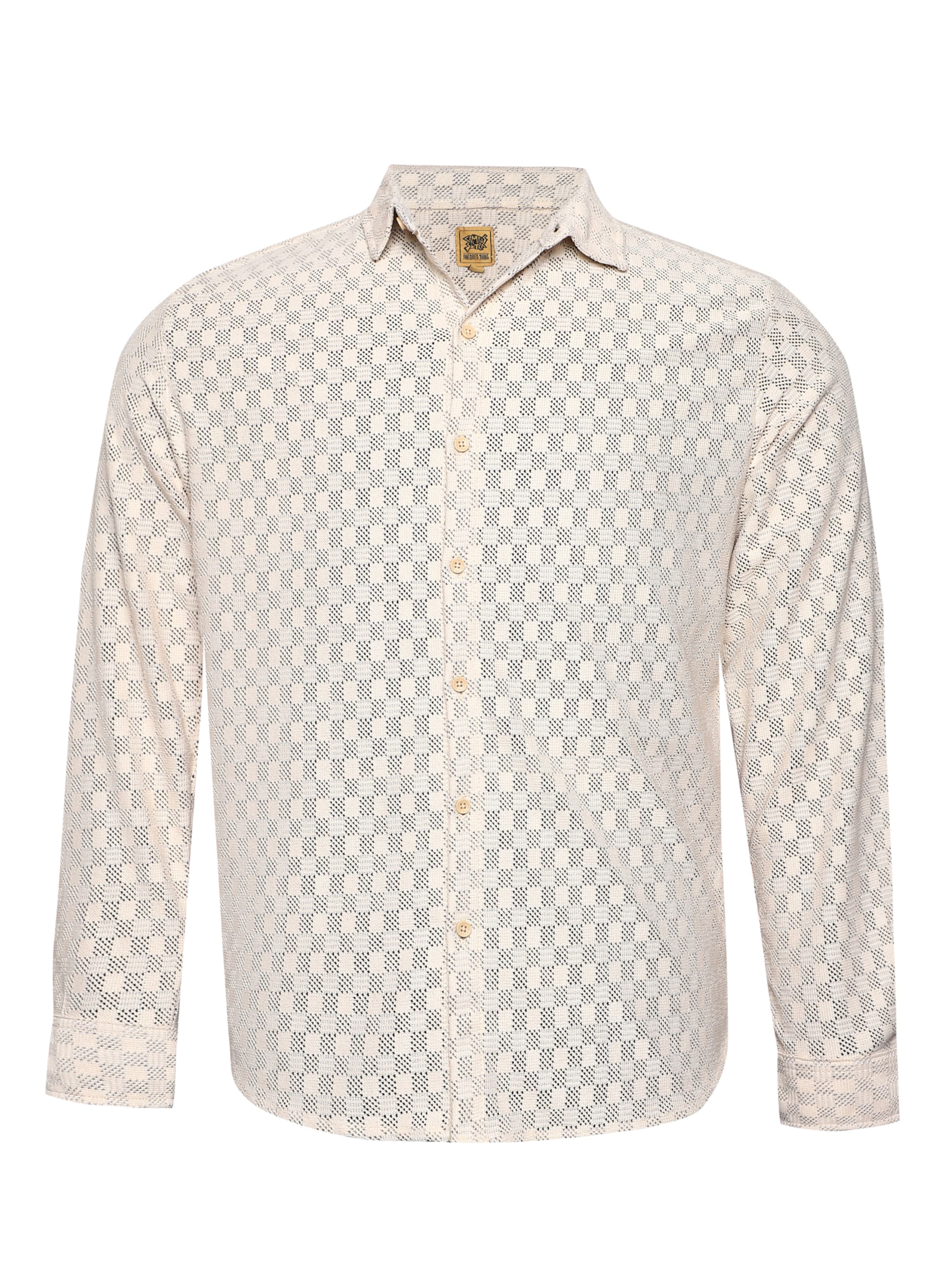Campus Sutra Regular fit Button Up Shirt 'Whitney' in Beige: front