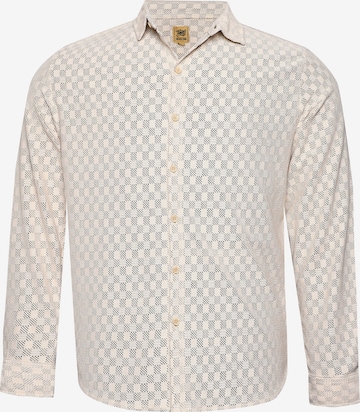 Campus SutraRegular Fit Košulja 'Whitney' - bež boja: prednji dio