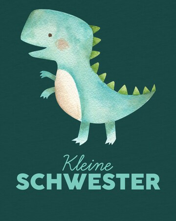 watabout.kids T-Shirt 'Dinosaurier 03 Kleine Schwester' in Grün