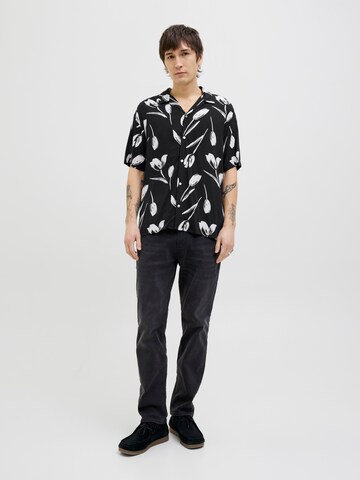 JACK & JONES Классический крой Рубашка 'JJEJEFF CHARGE' в Черный