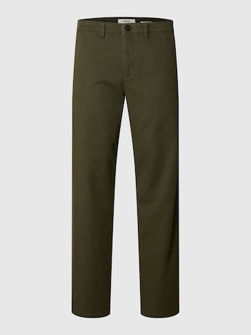 Regular Pantalon chino 'SLMMiles' SELECTED en vert