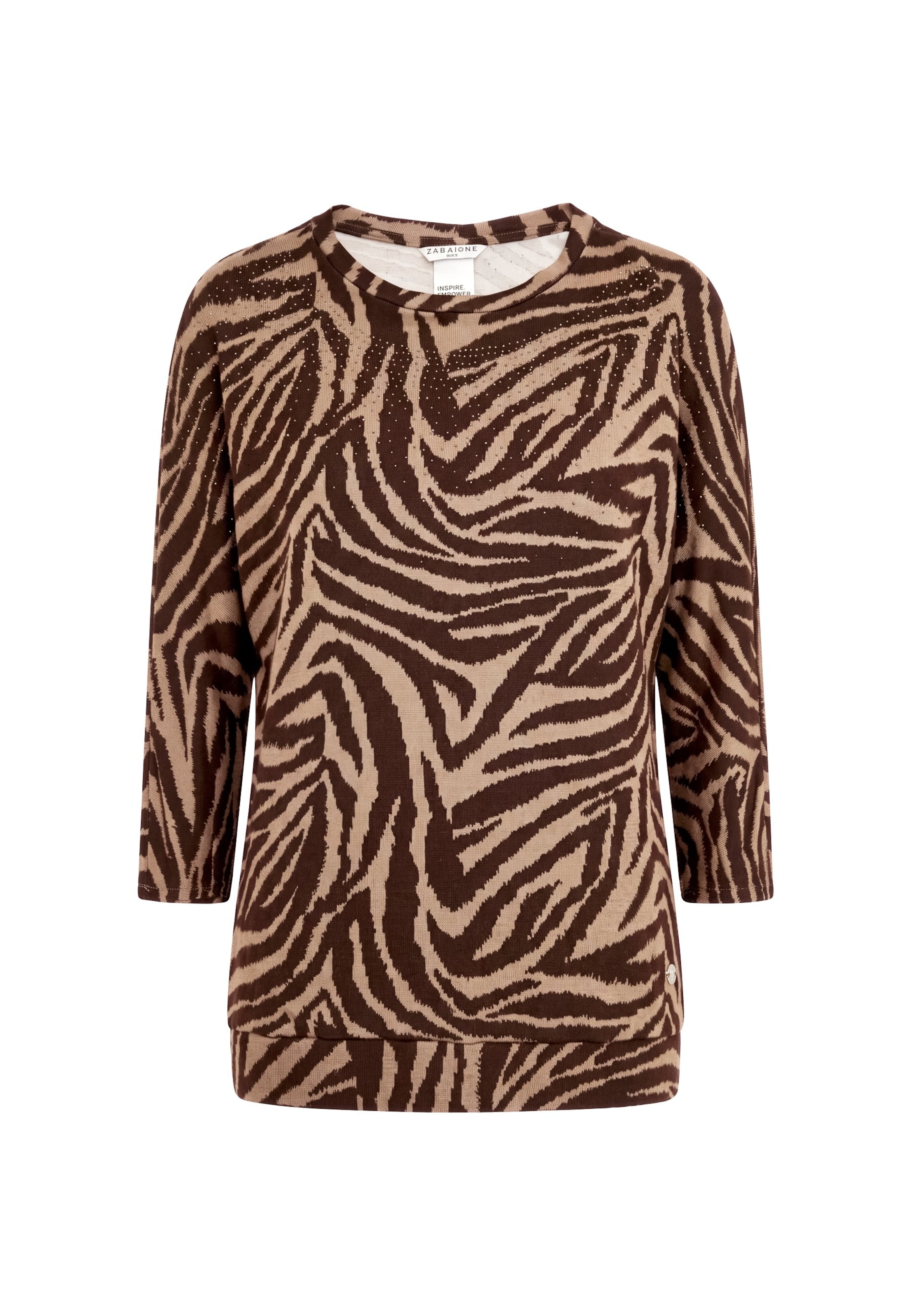 Tricou 'Le44onna' de la ZABAIONE pe maro: față