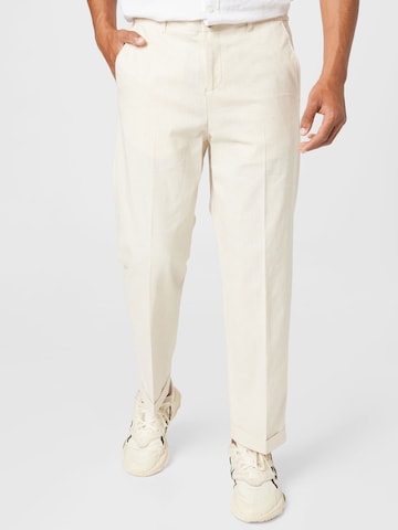 SELECTED HOMME - regular Pantalón de pinzas 'Martin' en blanco: frente