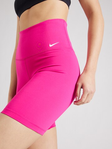NIKE Skinny Športne hlače 'ONE' | roza barva