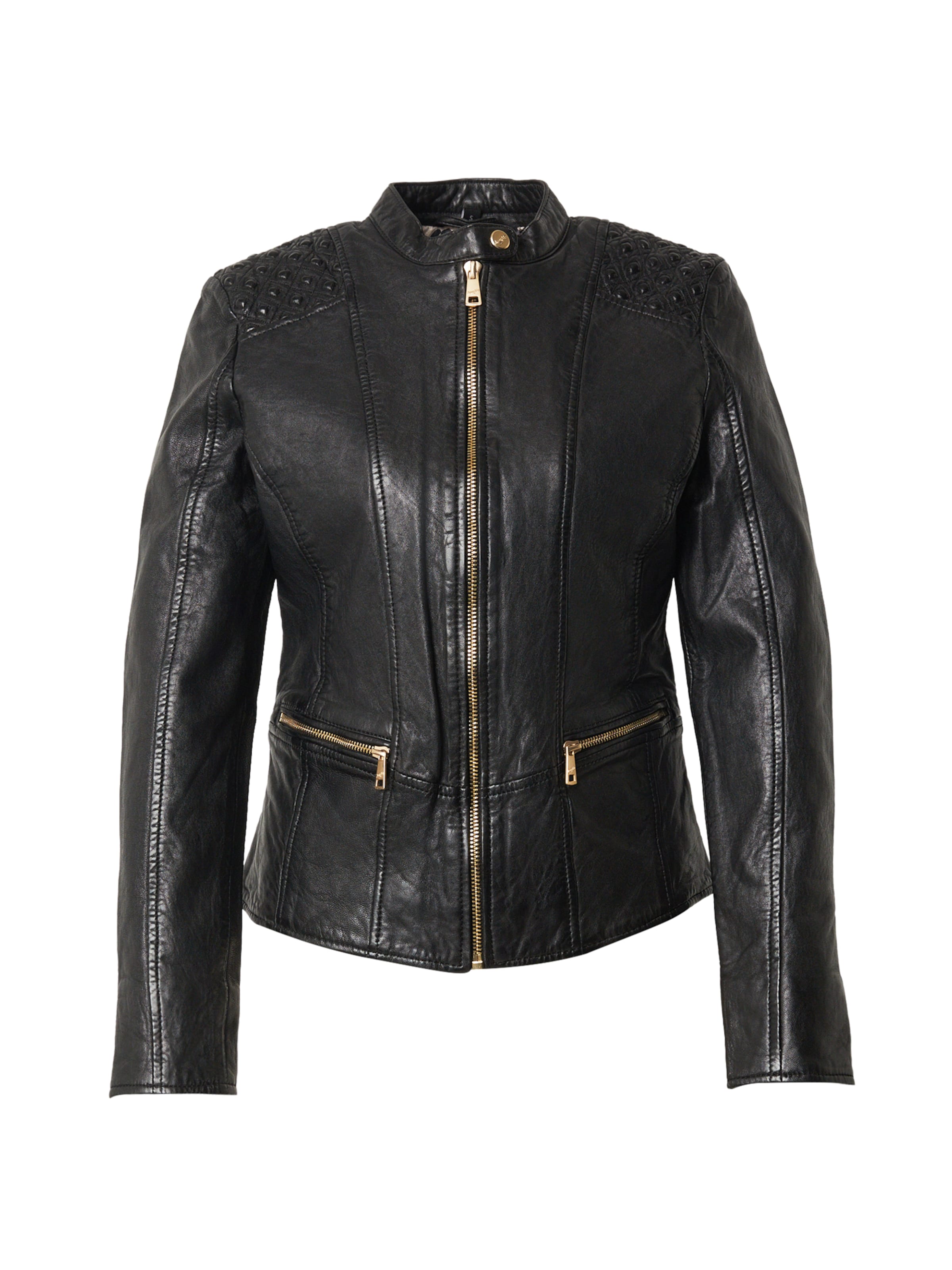 Mauritius Φθινοπωρινό και ανοιξιάτικο μπουφάν 'Makena' σε μαύρο: μπροστά