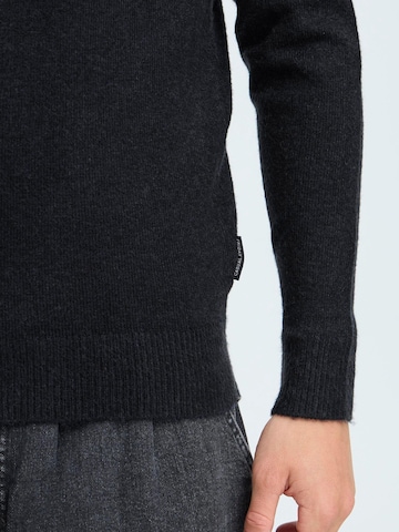 Pull-over ' CFHEINE halfzip ' Casual Friday en bleu