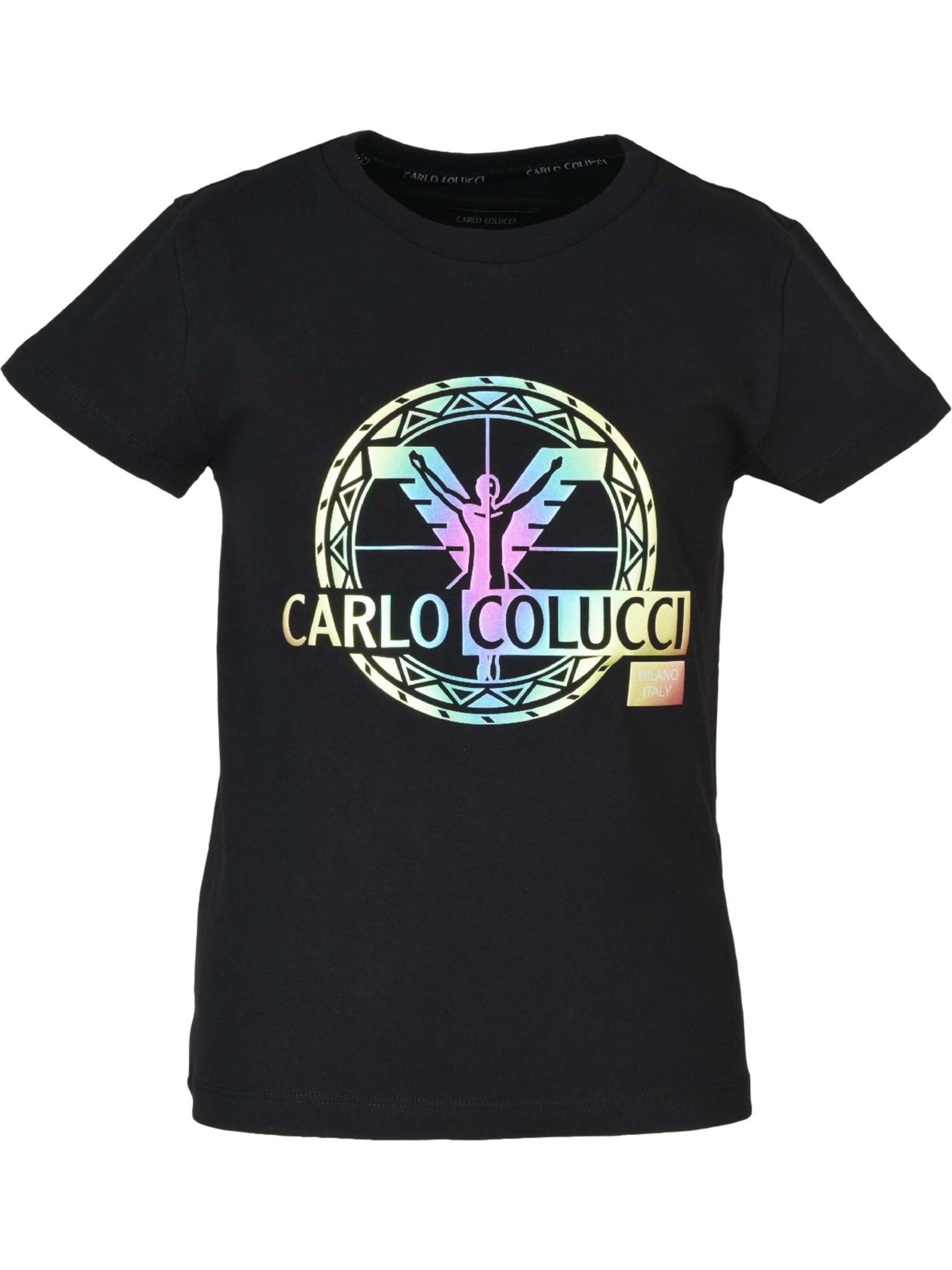T-Shirt 'Canazei' Carlo Colucci en noir : devant