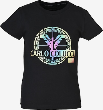 Carlo Colucci Shirt 'Canazei' in Zwart: voorkant