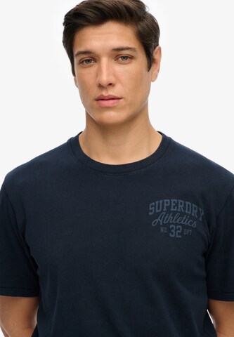 T-Shirt 'Athletic Essential' Superdry en bleu