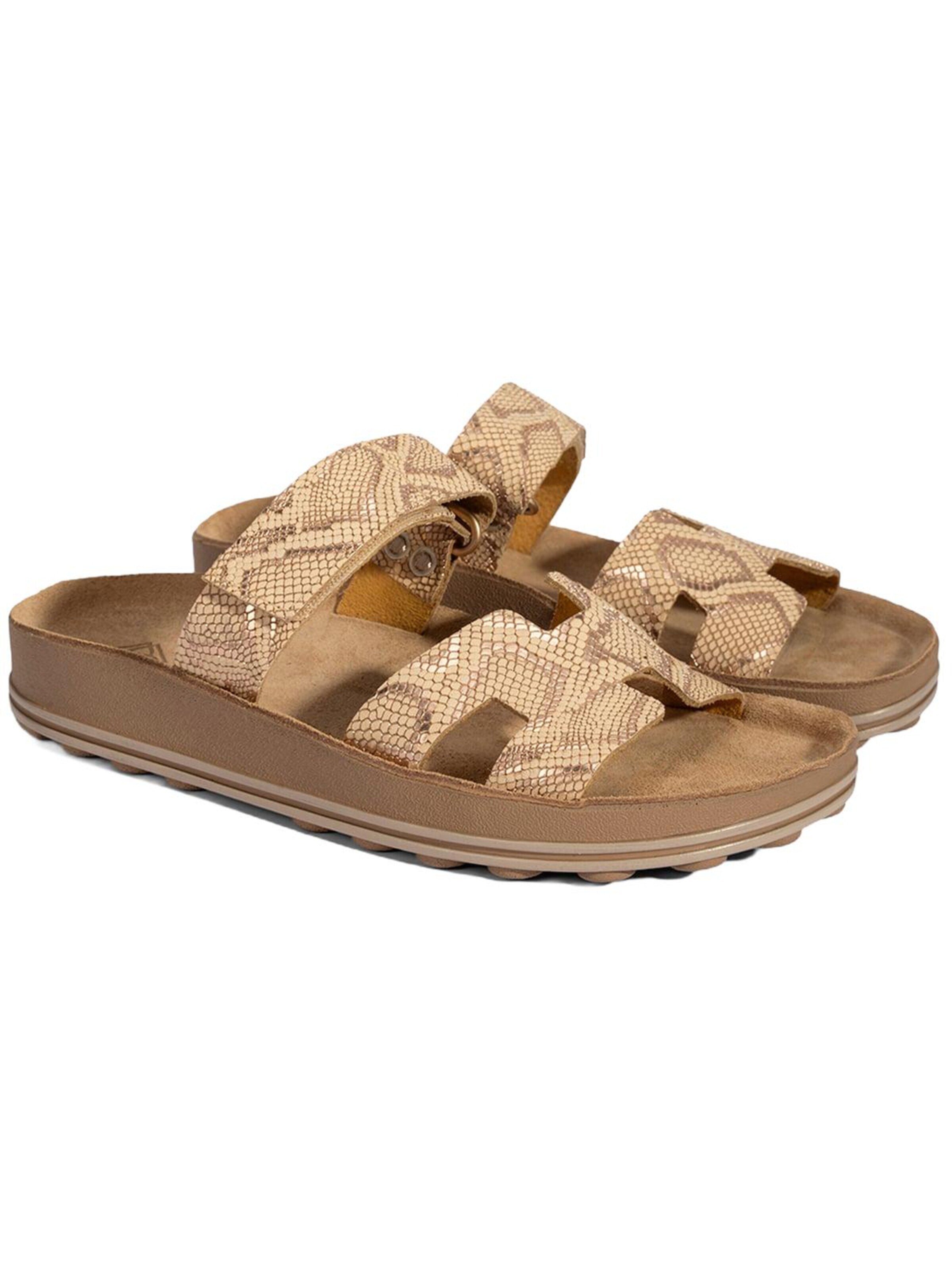 Desa Mules 'Keilrutschen' in Beige: front