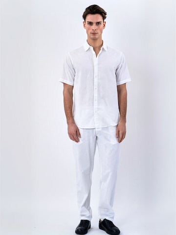 regular Pantaloni ' Cotton ' di TEESHOPPEN in bianco: frontale