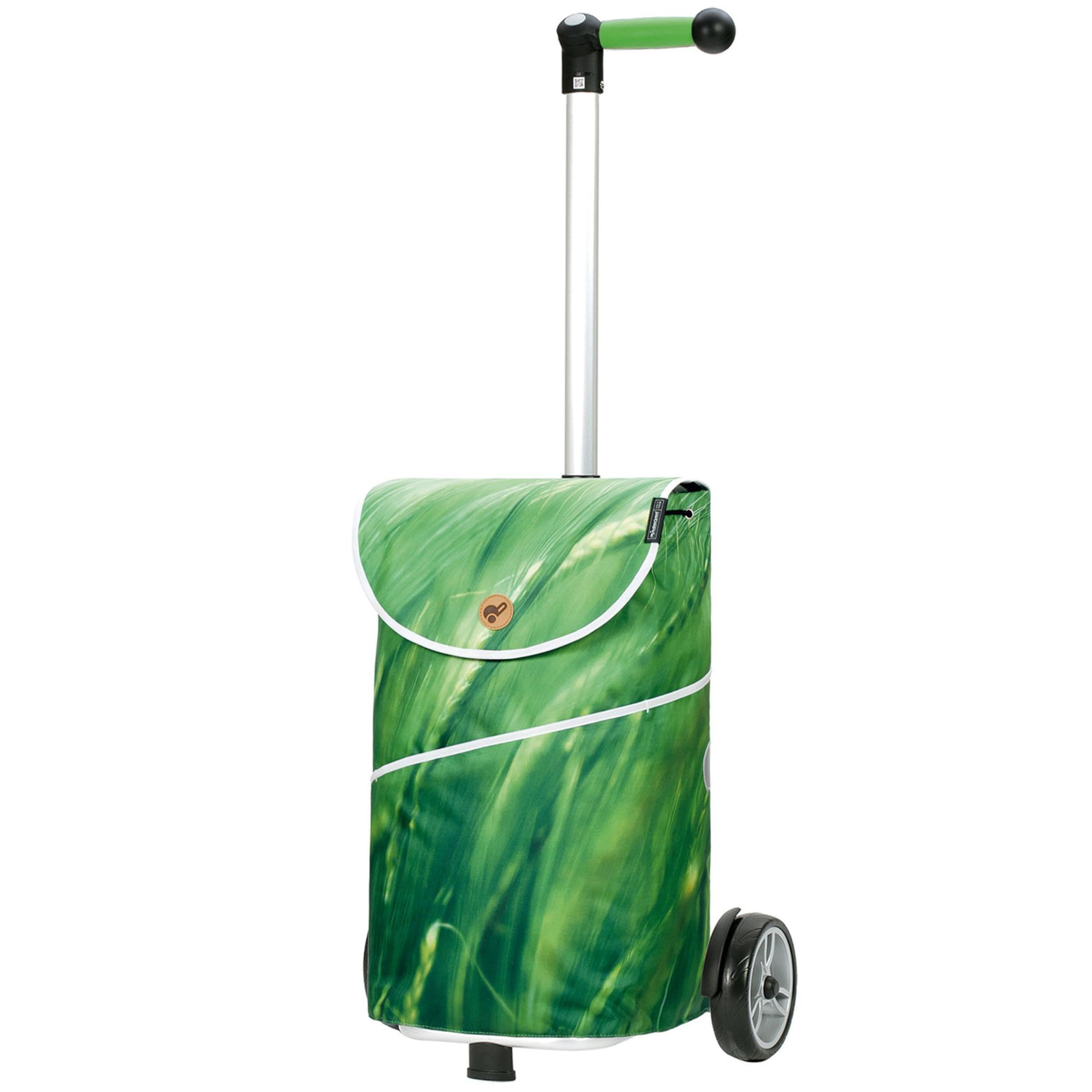 Andersen Shopper Trolley 'Unus' in Groen: voorkant