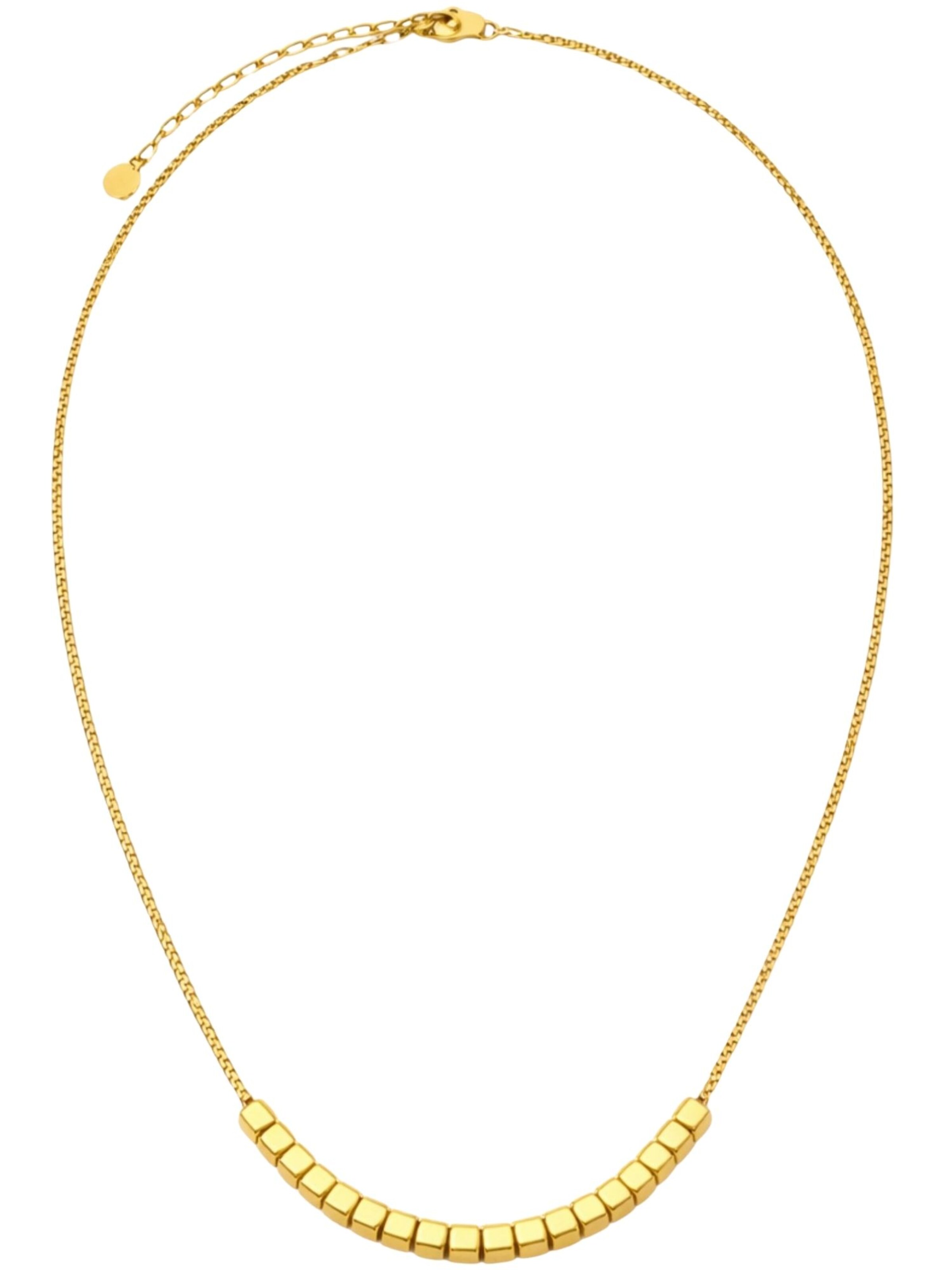 BS Schmuckdesign Necklace 'Gold Blocks' in Gold: front