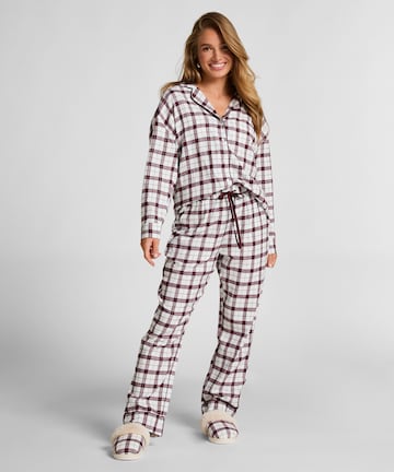 Hunkemöller Pyjamahose in Weiß: Vorderseite
