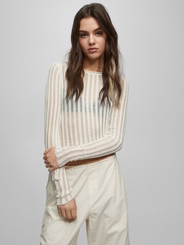 Pull&Bear Pullover in Beige: Vorderseite