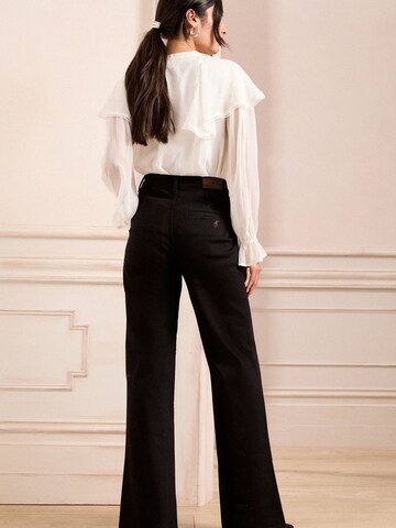 love & roses Wide Leg Jeans in Schwarz