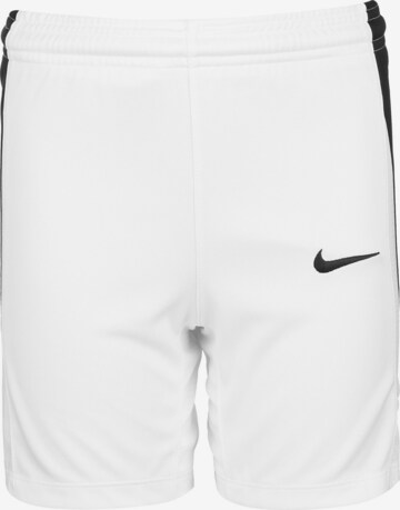 NIKE Regular Workout Pants in White: front