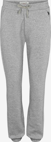 U.S. POLO ASSN. Tapered Housut 'India' värissä harmaa: etupuoli