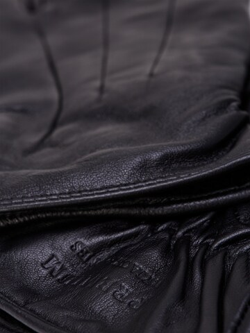 JACK & JONES - Guantes con dedos 'JACMONTANA LEATHER GLOVES NOOS' en negro