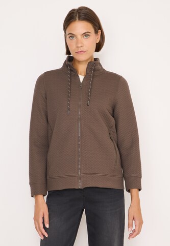 CECIL Sweatjacke in Braun: Vorderseite