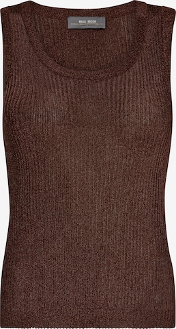 MOS MOSH Плетен топ в кафяво: отпред
