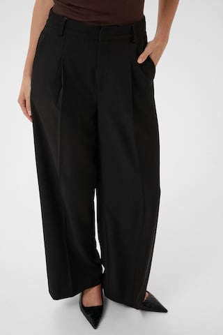 Kaffe Wide leg Pleat-front trousers 'KALima' in Black