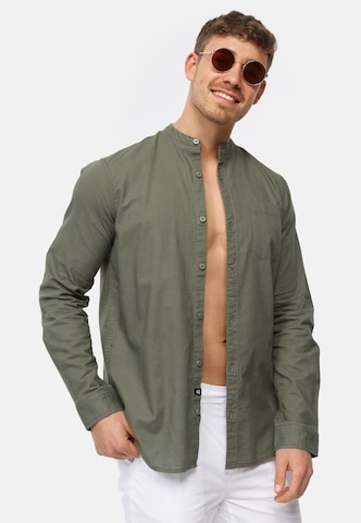 INDICODE JEANS Regular fit Overhemd 'Raffi' in Groen