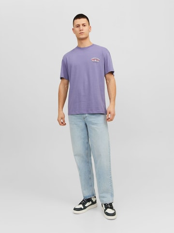T-Shirt 'AMUSEMENT' JACK & JONES en violet