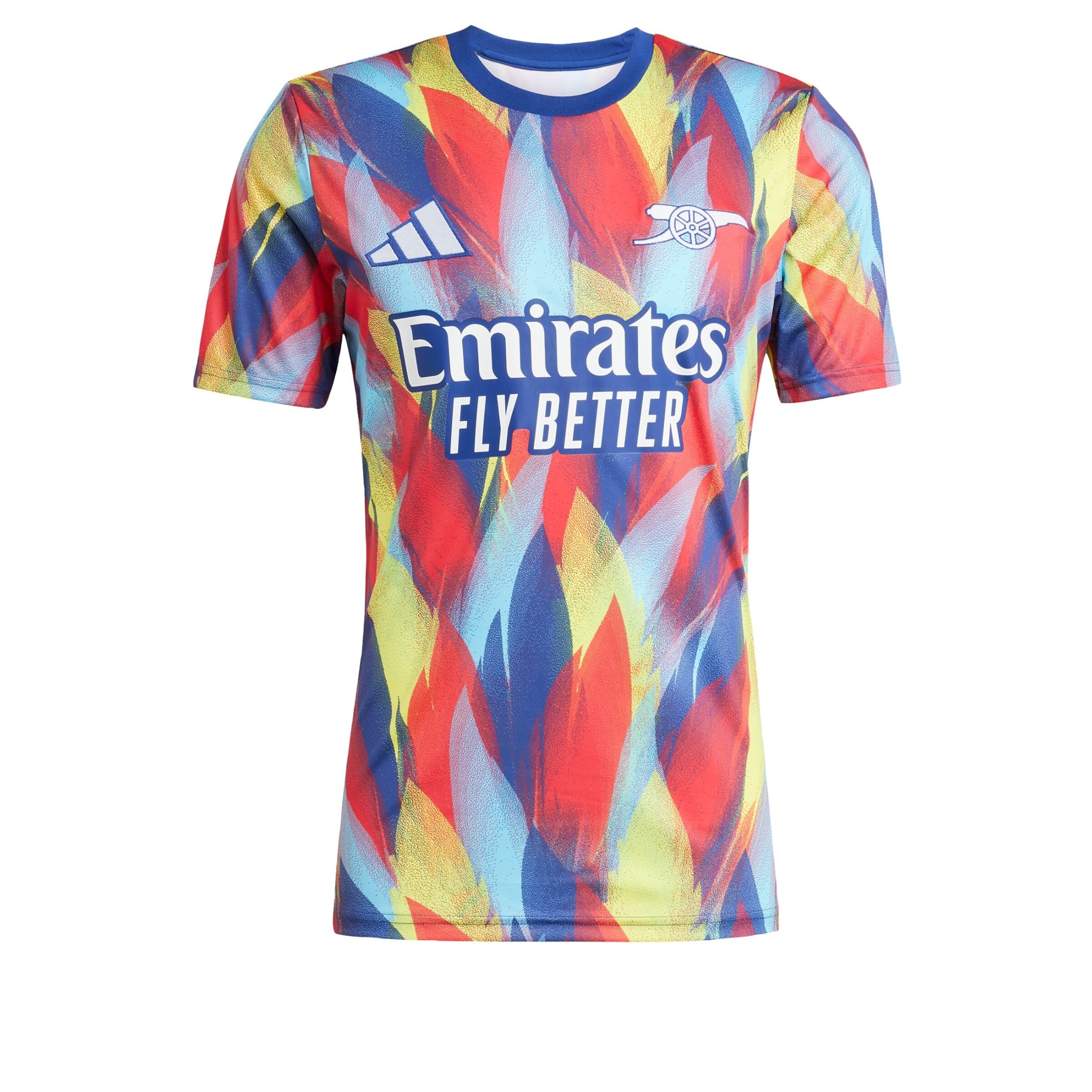 ADIDAS PERFORMANCE T-Shirt fonctionnel 'Arsenal 25/26 Pre-Match' en bleu / jaune / rouge / blanc, Vue avec produit