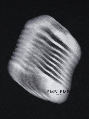 EMBLEMM Shirt 'Blurred Mic' in Zwart