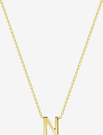 Lucardi Necklace 'Buchstabe' in Gold: front