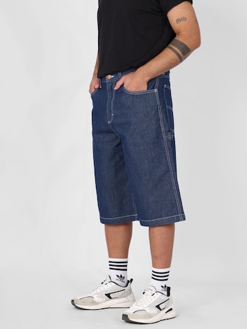 WRANGLER Loosefit Farmer 'CJ SKATER SHORTS RINSE' - kék