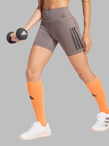 ADIDAS PERFORMANCE Skinny Sportnadrágok 'OPT' - szürke: elől