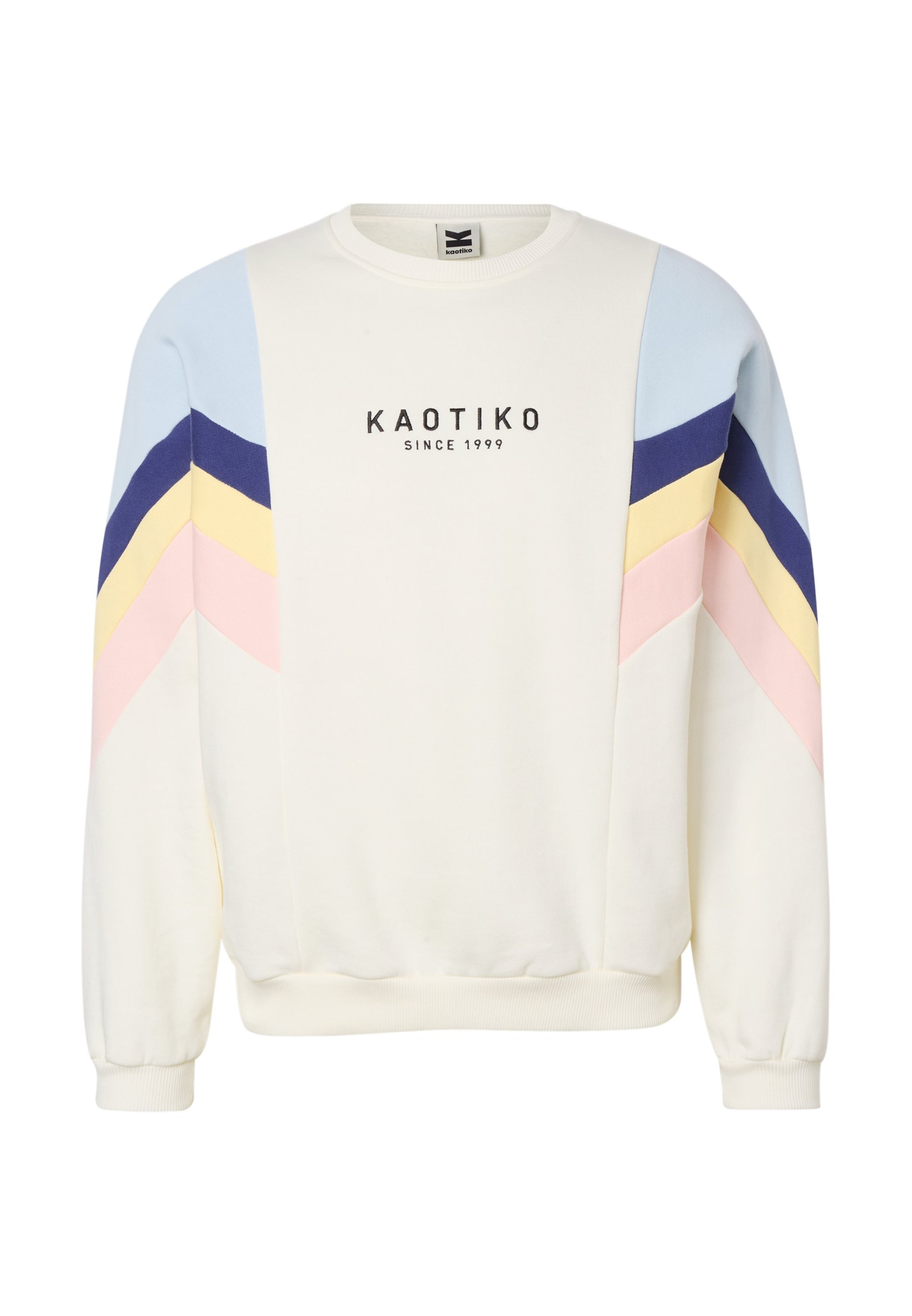 Sweat-shirt Kaotiko en blanc : devant