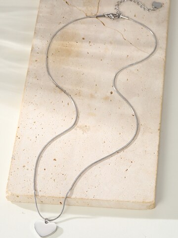 Hey Happiness - Cadena 'Heart Duo' en plata