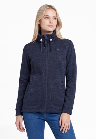 Veste en polaire Schmuddelwedda en bleu : devant