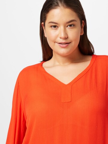 KAFFE CURVE Blouse 'Ami' in Rood