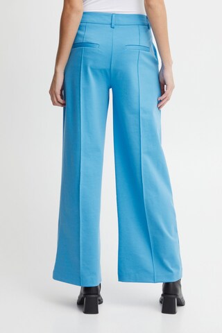 ICHI - Pierna ancha Pantalón de pinzas 'KATE' en azul