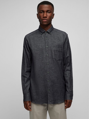 HECHTER PARIS Regular fit Button Up Shirt in Grey: front